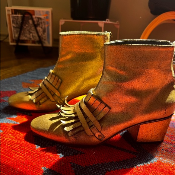 Rachel Comey Gold Bevi Boots - Picture 2 of 6